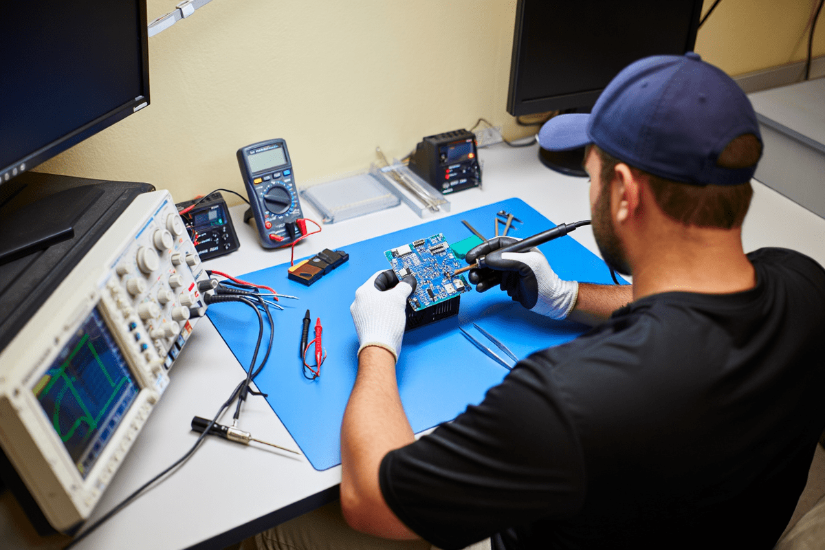 Процесс ремонта техники Iridium в iridium-servis